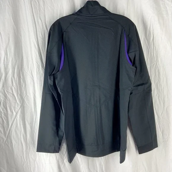 Nike Mens Purple Dri-Fit Black Team Disruption Full Zip Jacket